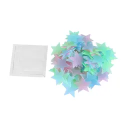 100PCS/Bag 3D Stars Glow In The Dark Wall Stickers Luminous Fluorescent Wall Stickers For Kids Baby Room Bedroom