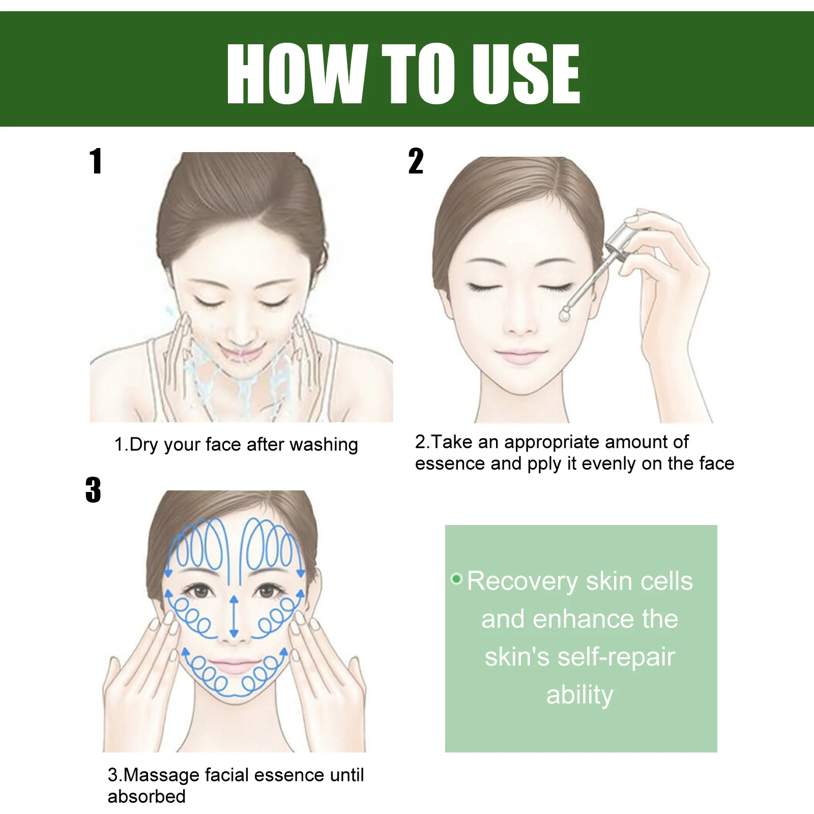 Pore Shrink Face Serum Green Tea Oil Control Remove Dark Spots Improve Acne Blackheads Dry Skin Firm Care Korean Cosmetics 10ml facial serum
