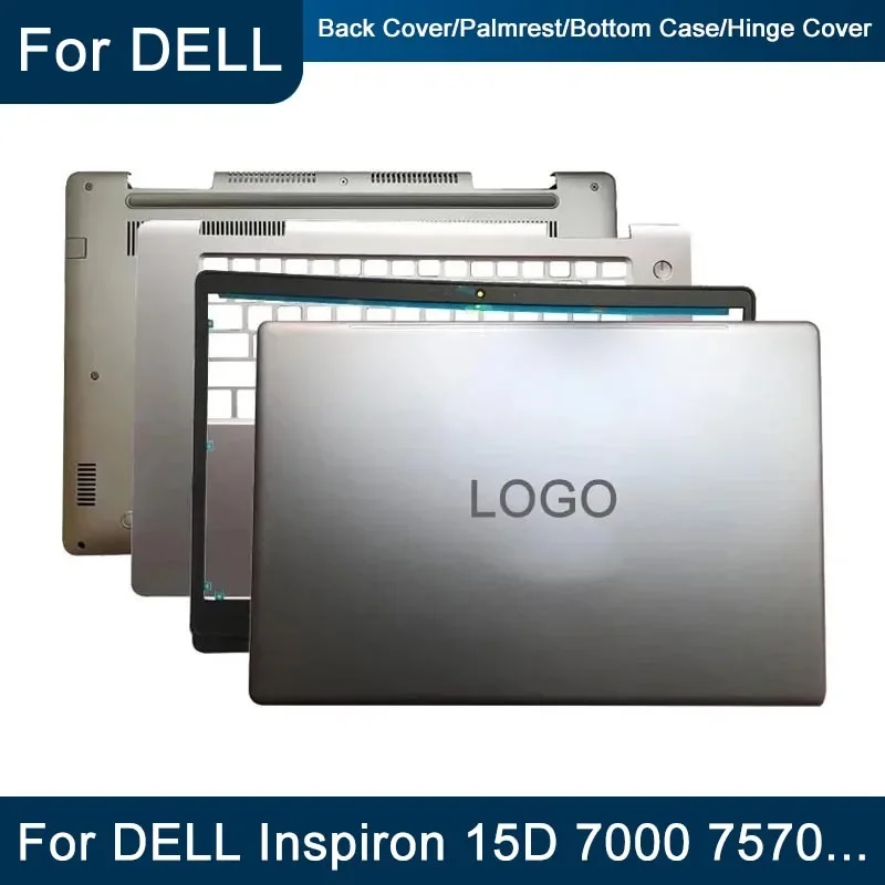 Tampa Traseira Lcd para Dell Inspiron 15d 7000 7570 7573 7580 sem Toque Prata 0g3crp Tampa Traseira Moldura Frontal Apoio para os Pés Inferior