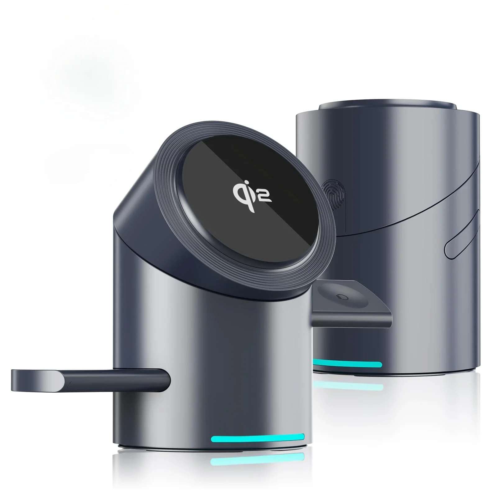Wireless Charger Qi2 3 in 1 Magnetic Auto Rotation Metal Body for IPhone 16 15 14 13 12 & Apple Watch&Airpods