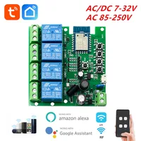 Alexa Smart Switch Tuya Smart Home 4CH 10A Wireless Wifi Switch Relay Module Remote Control Light Switch Alexa Google Home 1