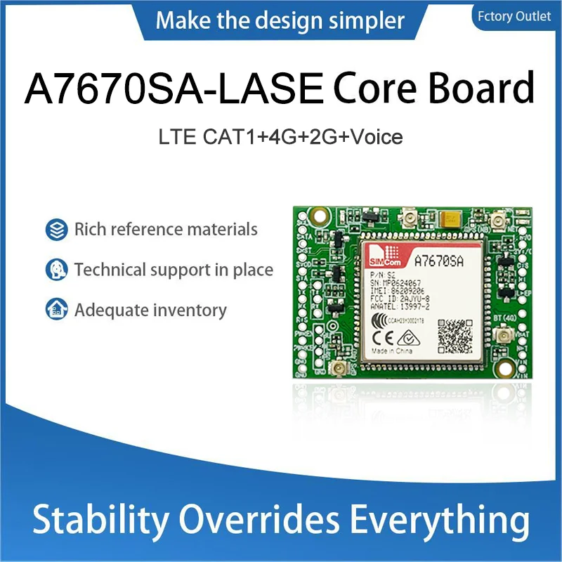 

SIMcom A7670SA-LASE CAT1 Core Board, поддержка данных + Голос 1 шт.
