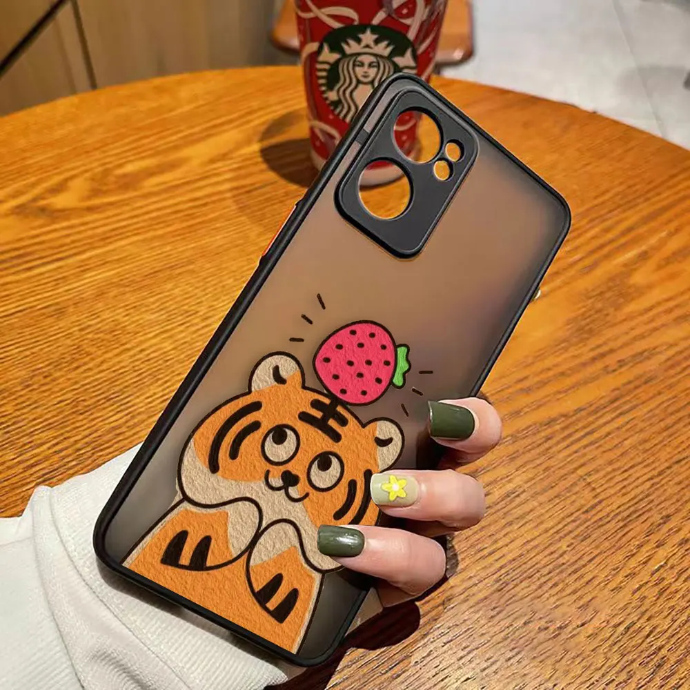 thumbnail image 1 of Funda de teléfono mate para OPPO RENO 8 8T 7Z 7 6Z 6 5 4 3 PRO PLUS 4G 5G Edge Funda rígida Funda Coque Capa Shell lindo pequeño tigre, 1 of 5