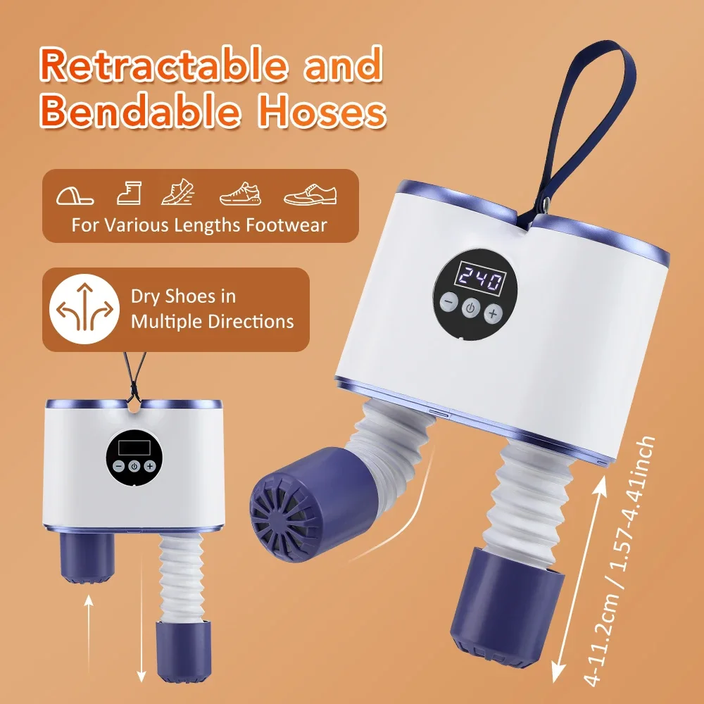 Portable Electric Shoe Dryer Foot Boot Dryer Eliminate Odor Fast Drying Deodorizer Portable Folding Footwear Dryer For Home 5
