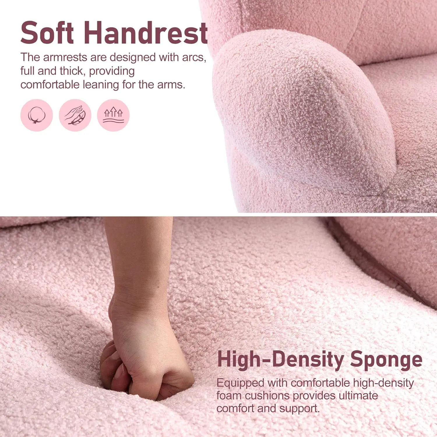 Chair Short Plush Particle Velvet Armchair360 Degree Swivel Barrel Chair for Living Room Hotel Bedroom, Office Lounge