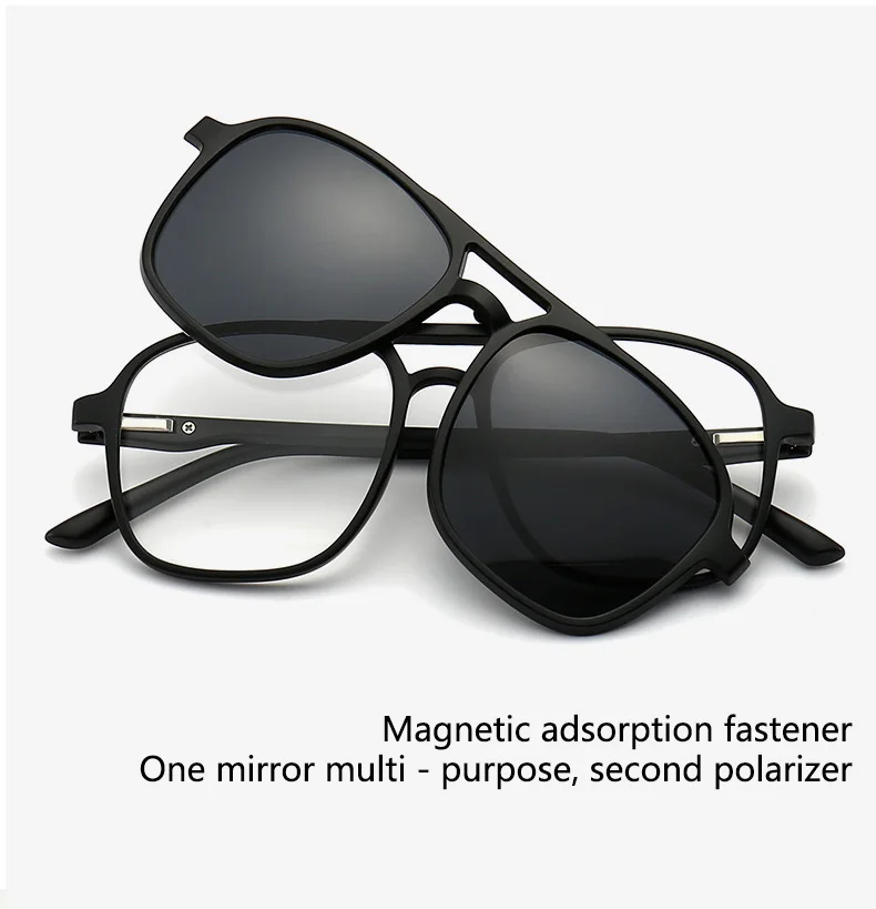 Lesebrille Anti Blau Licht Blockieren Sonnenbrille Mode Männer Polarisierte Magnetische Clip Gläser 6 In 1 Rezept Brillen – Detail 2