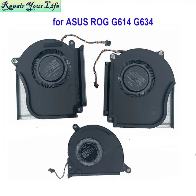 Replacement CPU & GPU Cooling Fans For ASUS ROG Strix G16/G614J/G634J Series Laptops | Models DFSCK22D05883C, DFS5F22B04954C Included