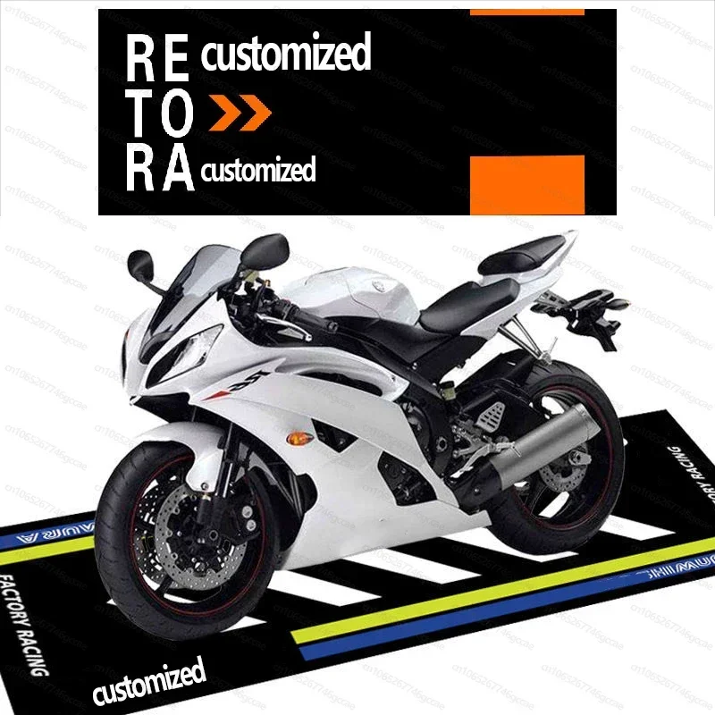 

Motorcycle Polyester Display Carpet Parking Mat Racing Moto Carpets Mat Anti-slip Bedside Rugs Customized Display Mat Parking