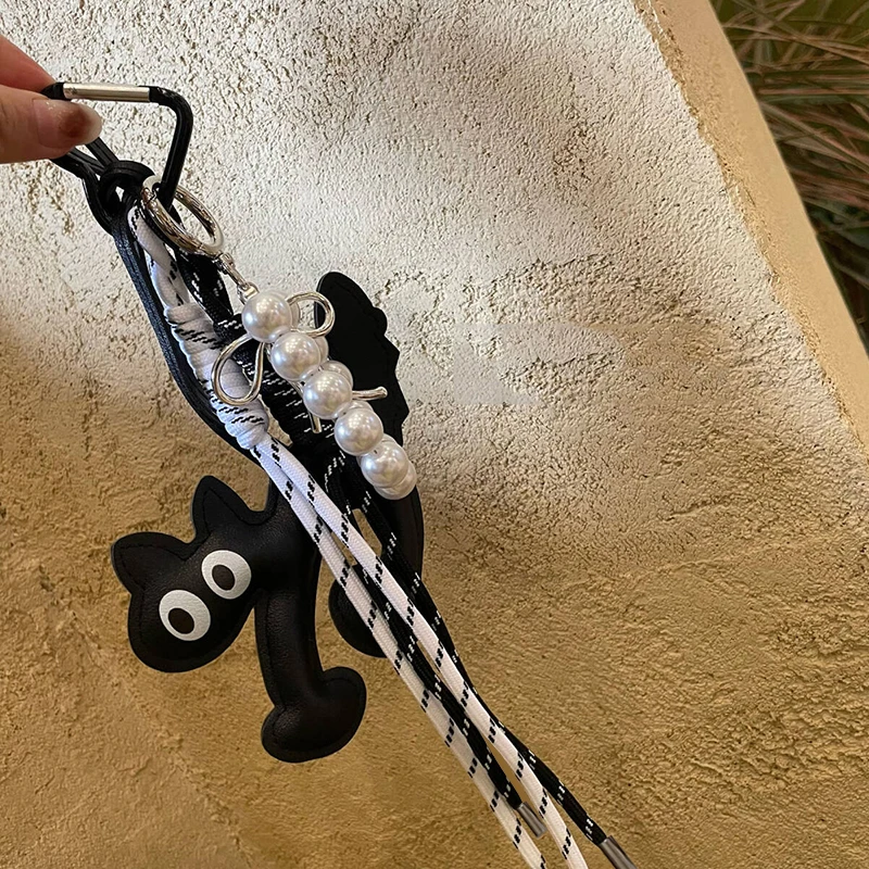 أنيق جلدية القط دمية قلادة الكرتون لطيف على ظهره م...