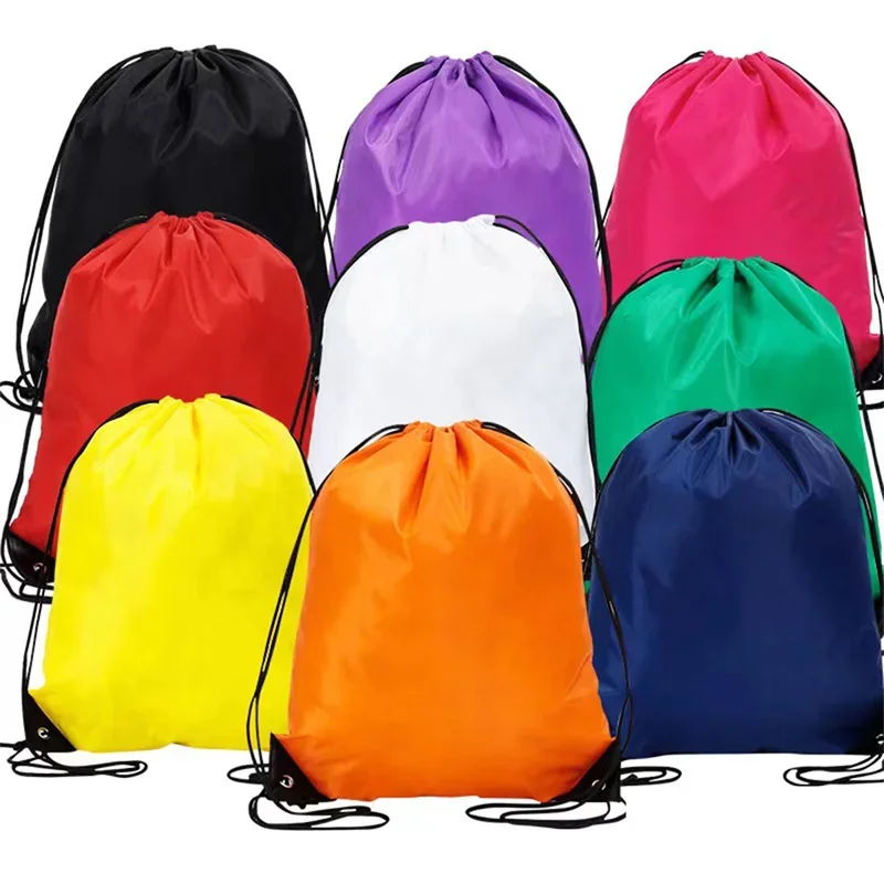 1pc Drawstring Backpack Bag with Reflective Strip String Backpack Cinch Sacks Bag Bulk for School Yoga Sport Gym Traveling 1