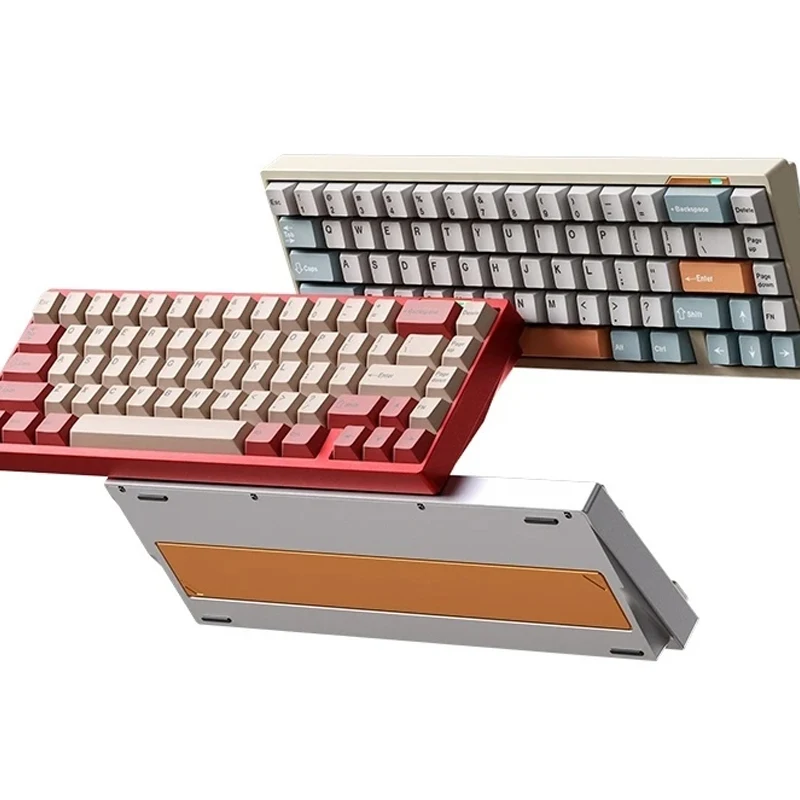 LUMINKEY 65 기계식 키보드, 맞춤형 게이밍 무선, 블루투스 트라이 모드, 모든 알루미늄 쉘 키트, 완제품 세트, 2.4g 