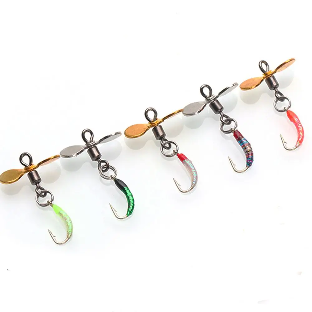 5pcs Fly Hooks Flies Insect Lures Bait Fly Fishing Decoy Bait Sequins Fishhook Trout Nymph Fly Fishing Lure Natural Insect Bait