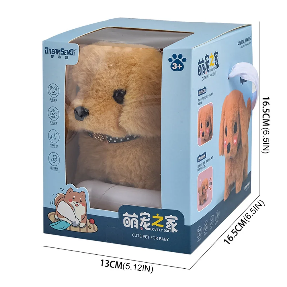 Electronic Robot Dog Realistic Dog Toy Acts Like A Real Puppy Plush Puppy Toy Battery Operated Stuffed Animal Dog for Girls Boys