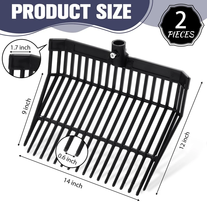 Manure Fork Replacement Head, Pitchfork Head, Horse Manure Rake, For Picking Up Manure, Stable Waste Removal 6