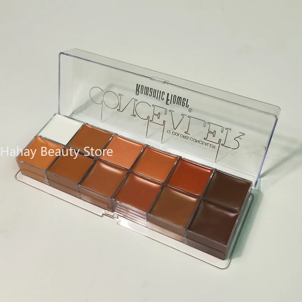 12 Color Concealer Palette Nude Contour Concealer Dark Skin Waterproof Full Coverage Foundation Makeup Cover Face Foundation