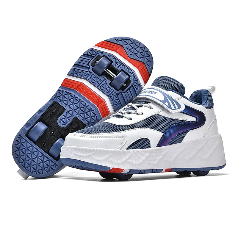 

Big Size 28-42 Children Sport Roller Skates Shoes 4 Wheel Kids Outdoor Roller Skates Sneakers Spring Inline Skates Shoes 236-1