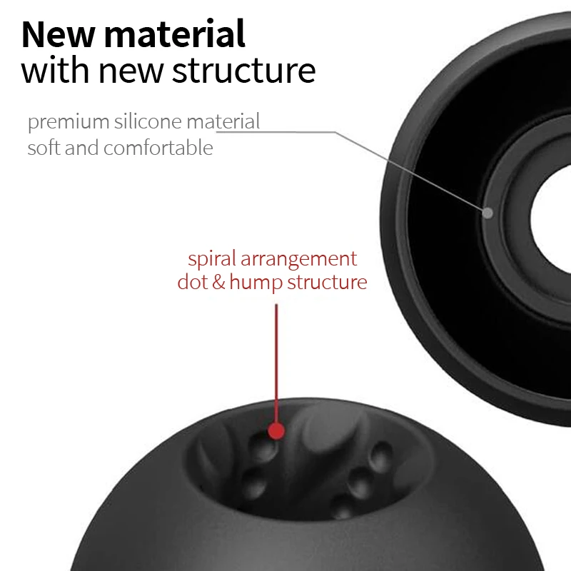 Premium Silicone Spiral Dot Eartips for Earphones and Headphones