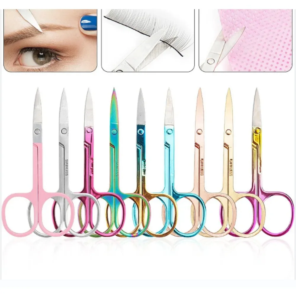 

1Pc Stainless Steel Eyebrow Scissor Nose Eyelash Trimmer Facial Hair Remover Portable Manicure Nail Cuticle Scissors Makeup Tool