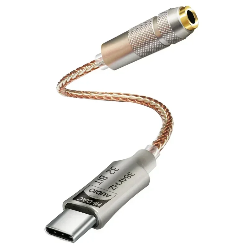 ALC5686 USB Type C to 3.5mm DAC Earphone Amplifier Headphone Amp Digital Decoder AUX audio Cable OTG Adapter Converter Android