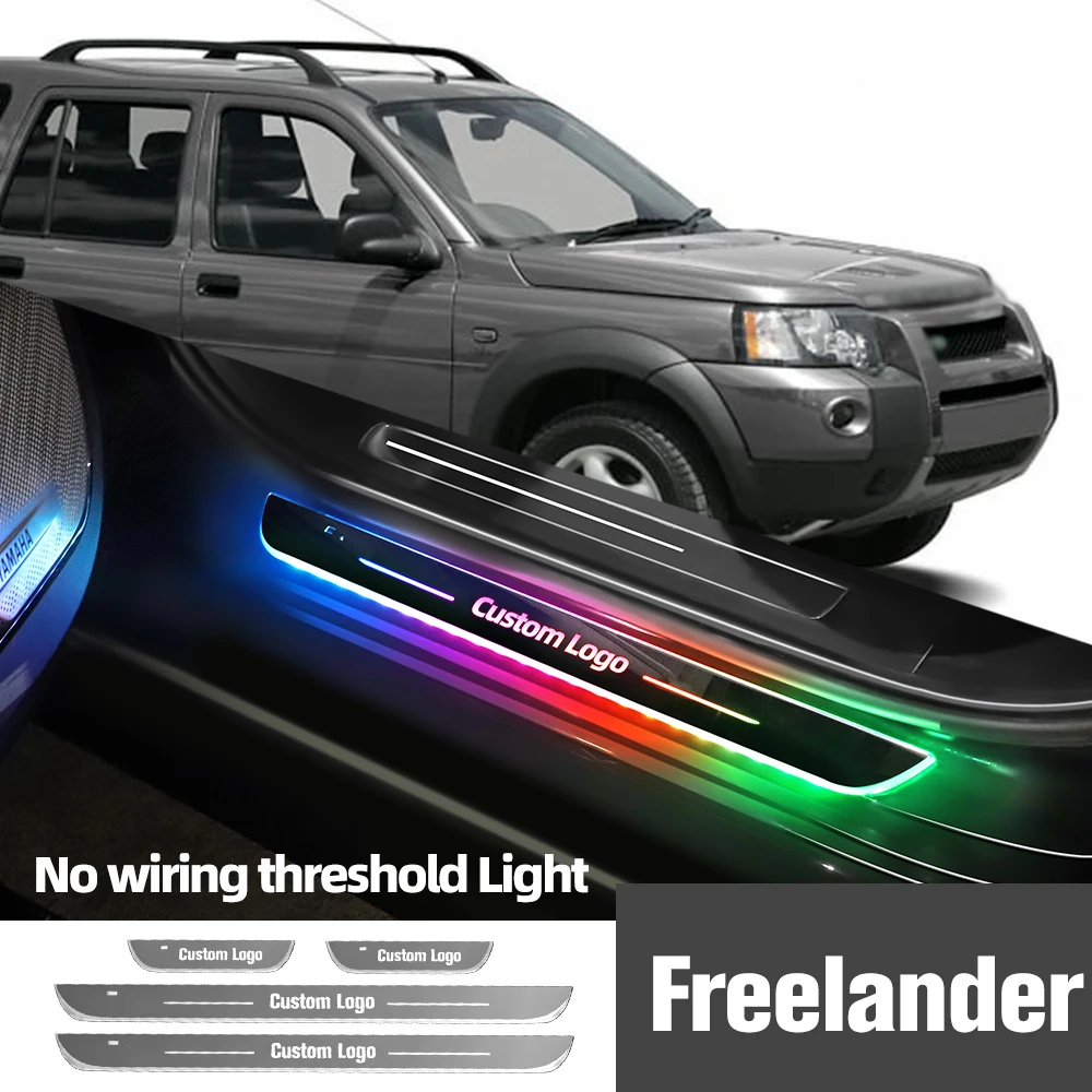 

For Land Rover Freelander 1 2 1997-2014 2013 Car Door Sill Light Customized Logo LED Welcome Threshold Pedal Lamp Accessories