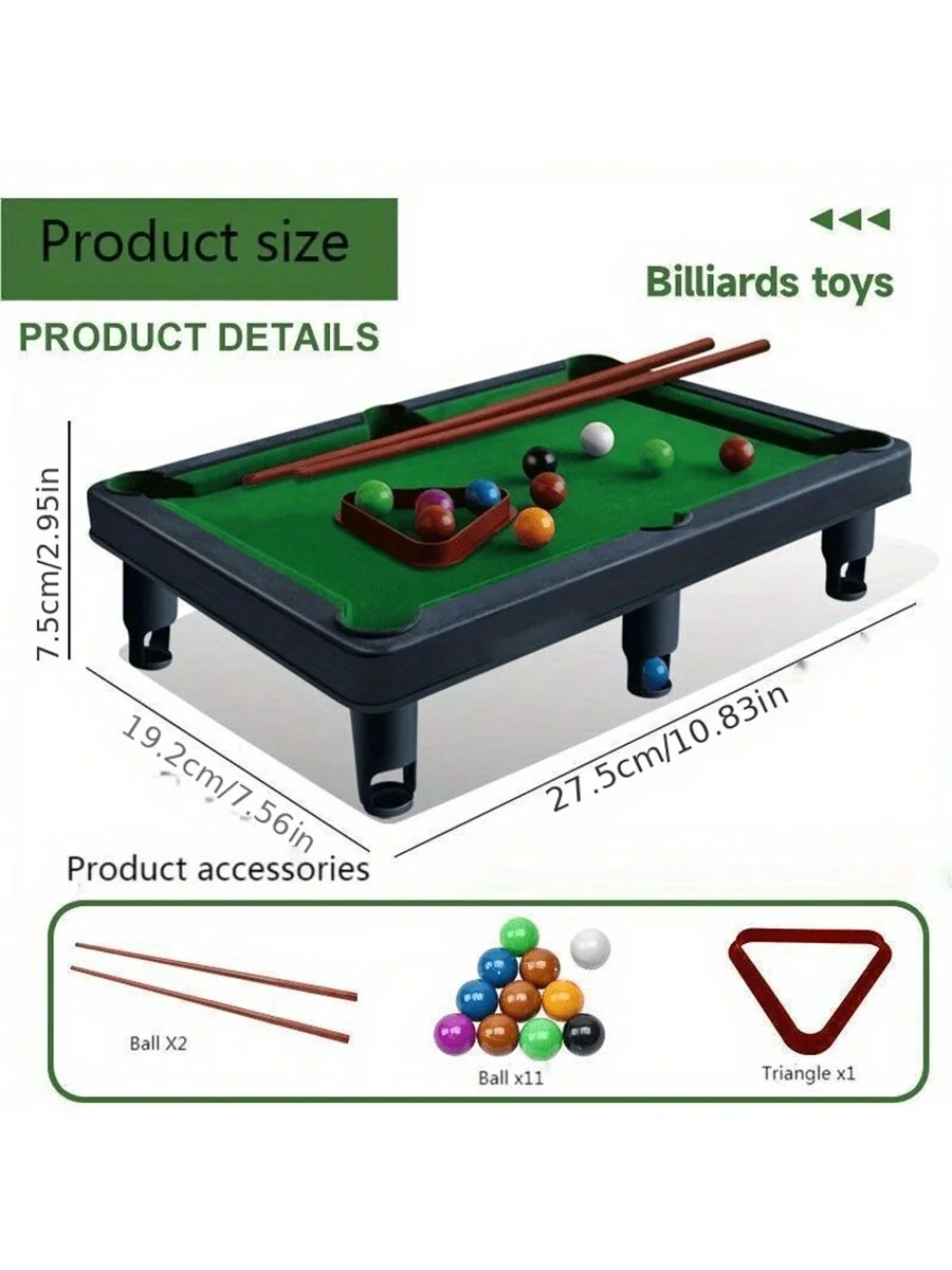 Mini billiards toy set suitable for family gathering games and parent-child interactive games 6