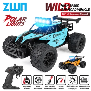 ZWN 1:16 20KM/H RC Car With LED Light 2.4G High Speed Off-Road Climbing 2WD Remote Control Car Toy Gifts for Boys Girls Kids 1