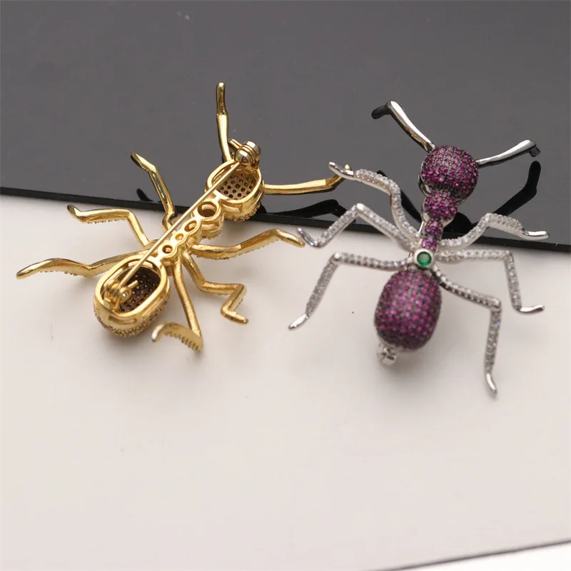 New full diamond large ant brooch inlaid with zircon brooch