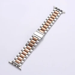 Premium Stainless Steel Watch Band - Elegant Metal Bracelet Strap for S10-46 45 44 42 49mm (12 Silver rose gold)