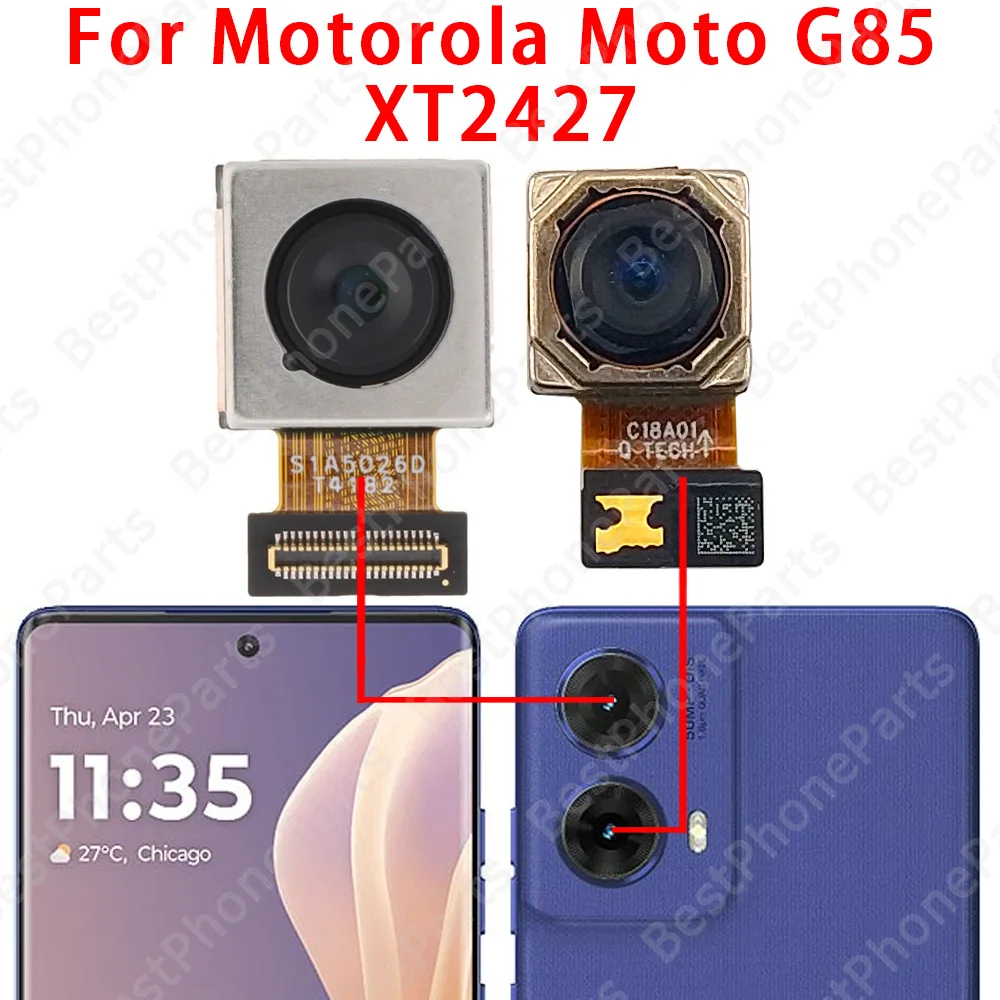 Motorola Moto G85 5G Camera Lens Cover & Camera Module Flex Cable Replacement Parts