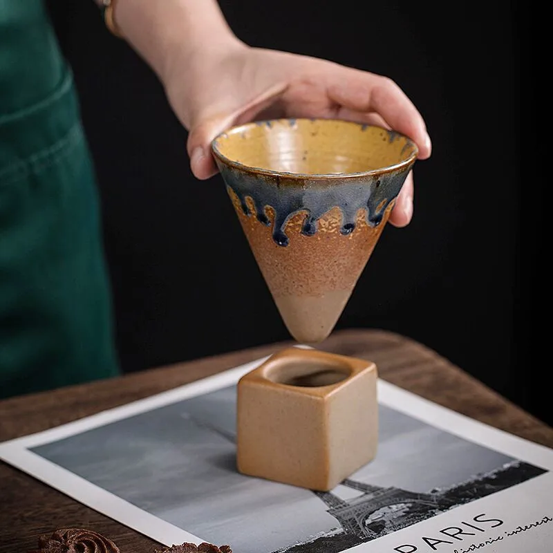 Coffee Cup Creative Ins Style Supply Retro Cup Japanese Style Coarse Pottery Mug Ceramic - Image 4