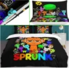 Sprunki Bedding Set 3D Printed Anime Game Skin-Friendly Suitable for Bedroom Duvet Cover Set With Pillowcases Kids Home Textile 2