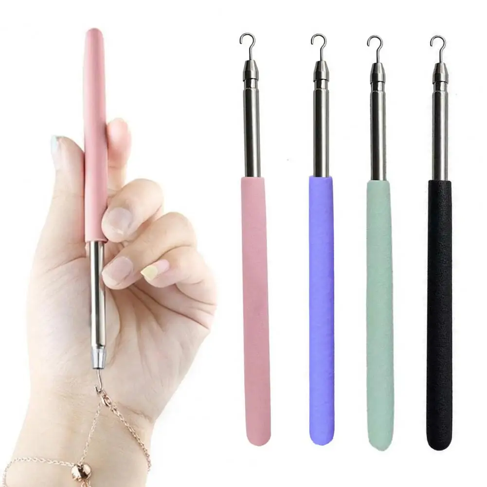 28cm Bracelet Helper Hook Tools Stainless Steel Jewelry Wearing Aid Metal Bracelet Assistance For Clasps Zippers Necklaces Watch