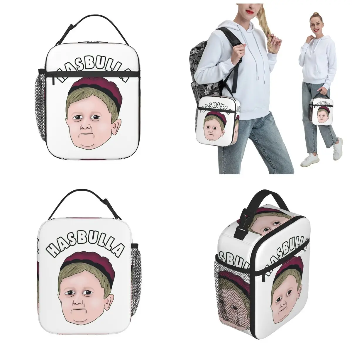 Insulated Lunch Boxes Hasbulla Mini Meme Merch Food Box Fashion Thermal Cooler Bento Box For Picnic