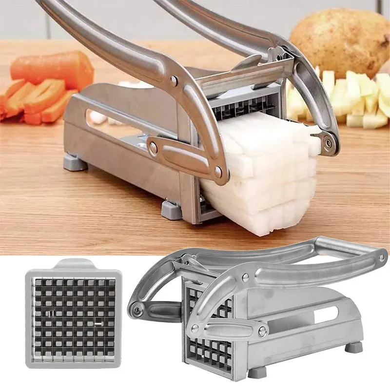 ICO Potato Cutter and Vegetable Dicer with Stainless Steel Blade & Handle