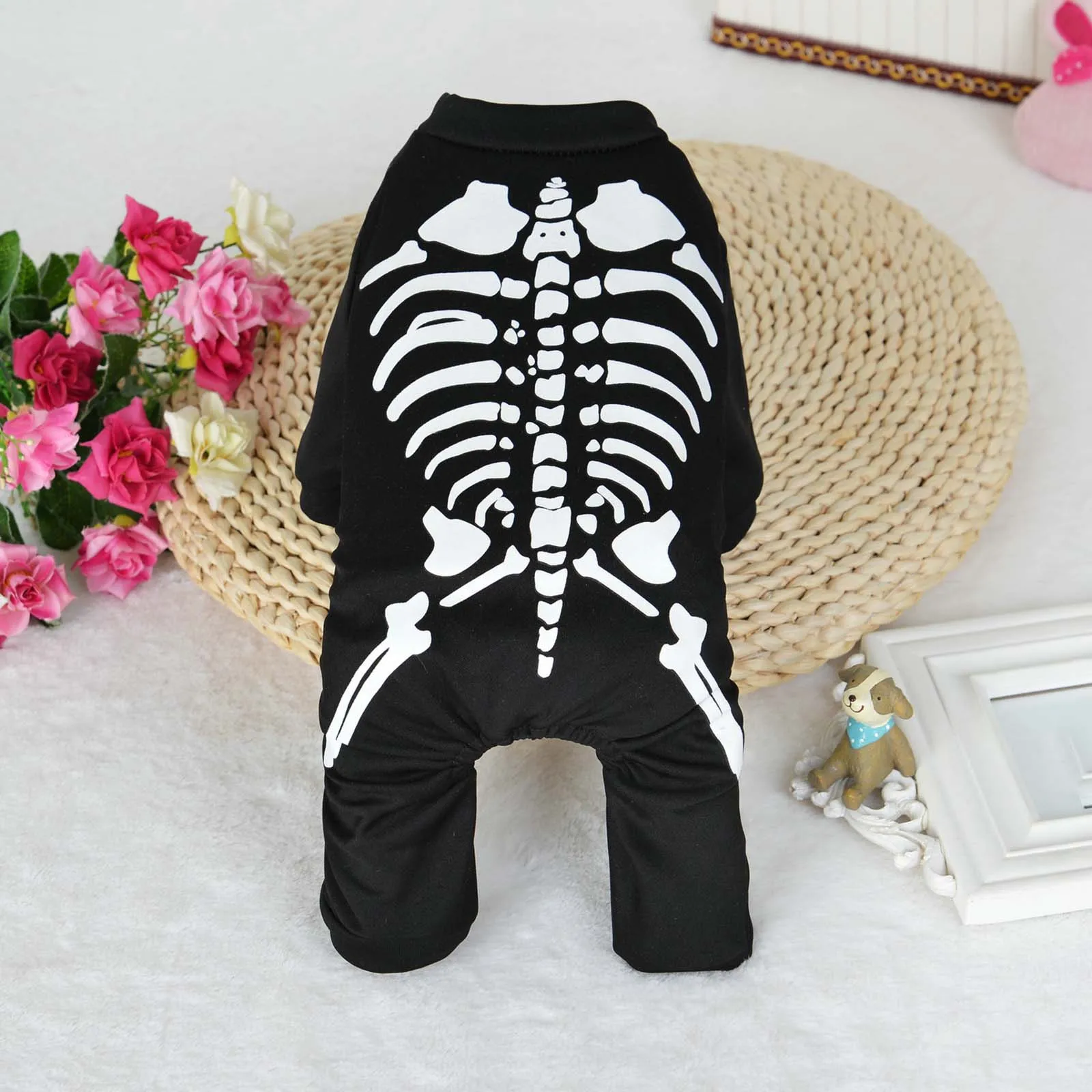 Skeleton Pet Halloween Costume 3