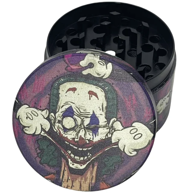 50mm Joker Metal Herb Grinder 4-Layers Spice Pepper Mill Raw Grass Mortar Tobacco Grinder Cigar Cigarette Smoking Accessories 2