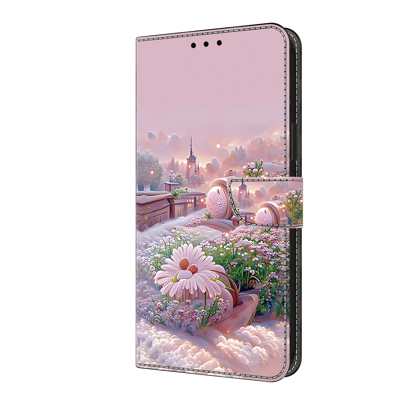 Luxurious Painted Magnetic Flip Leather Wallet Phone Case