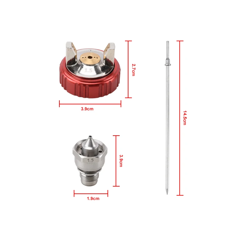 AEROPRO-LVLP Pistola De Pulverização, Agulha De Bico, Air Cap, Pulverizador, Ferramentas De Pintura Para Carros, A610, 1.3mm, 1.4mm, 1.5mm, 1.7mm, 2.0mm