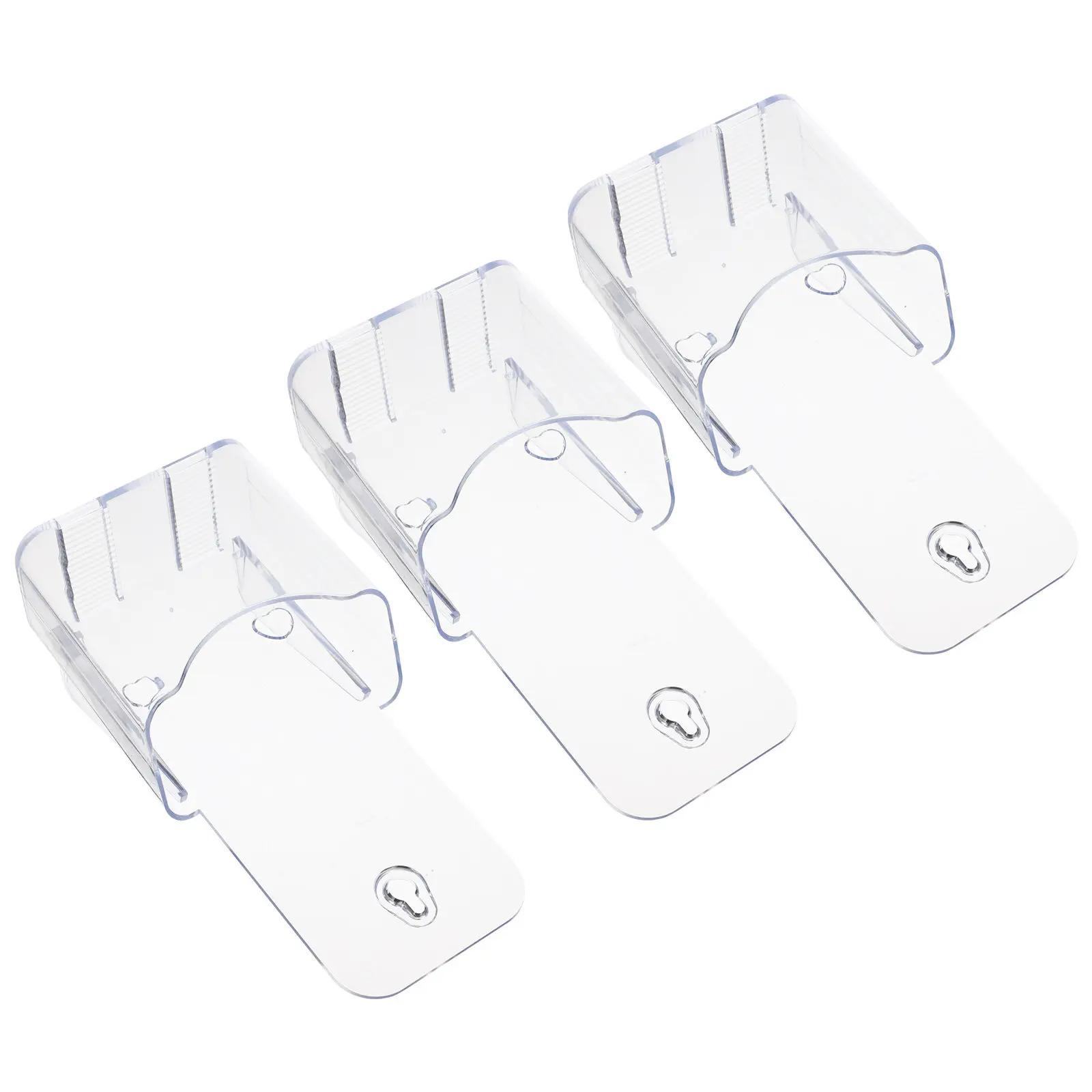 3Pcs 투명 아크릴 팜플렛 홀더 교수형 브로셔 디스플레이 스탠드 사무실 데스크탑 문서 파일 주최자 벽걸이