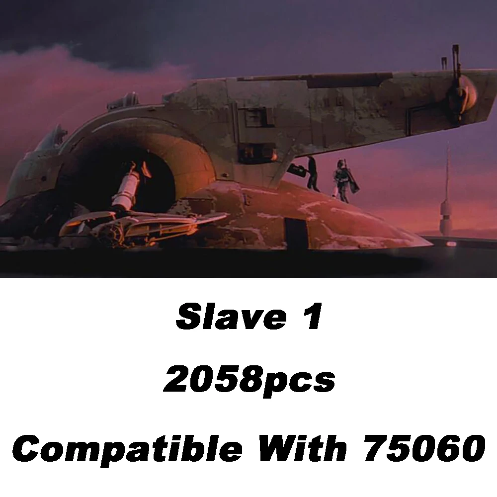 

IN STOCK 2058pcs Ucs Slave 1 Building Block Star Plan Toys 05037 Educational Bricks For Kids Children Birthday Gifts 75060