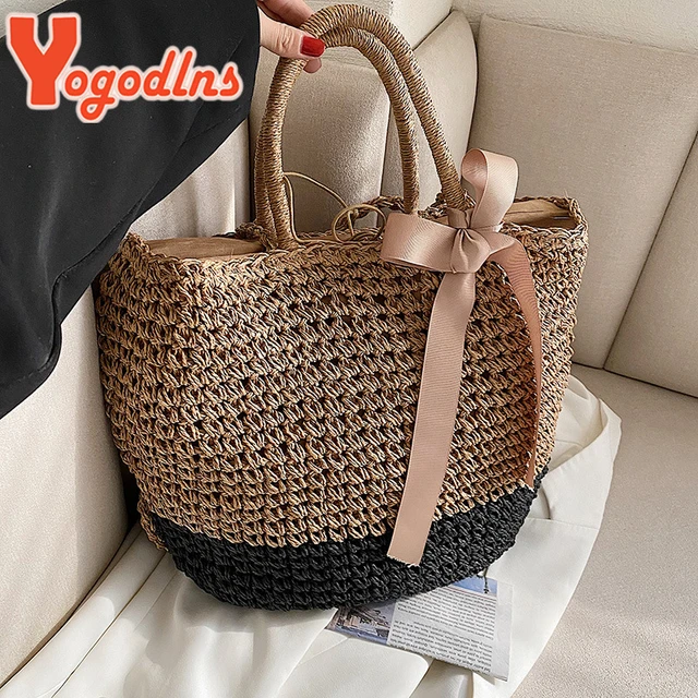 Round Women Hollow Straw Crossbody Shoulder Bags Handmade Woven Beach Bag  Female Casual Knitting Summer Travel Handbag Purse - AliExpress