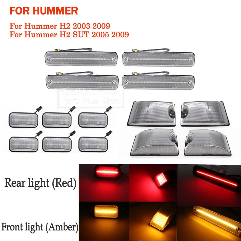 1 Set For Hummer H2 20032009& H2 Sut 20052009 Led Side Marker Lights