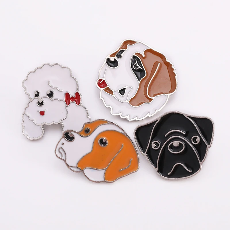 Cartoon Dog Brooches For Women Man Metal Alloy Animal Pet Dog Brooch Clothes Jewelry Bag Pin Badge Fashion Dress Coat Accessorie
