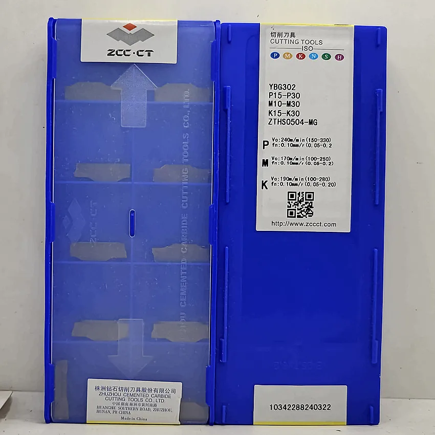 ZTHS0504-MG YBG202/ZTHS0504-MG YBG302 ZTHS0504-MG ZCC.CT CNC 블레이드 카바이드 인서트 선삭 공구 인서트 10 개/상자