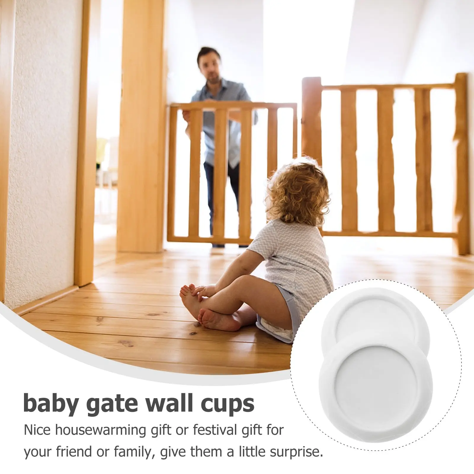 2pcs Gate Wall Protector Wall Cups Silicone Non Door Bumpers Easy Installation No Damage Halloween Gift