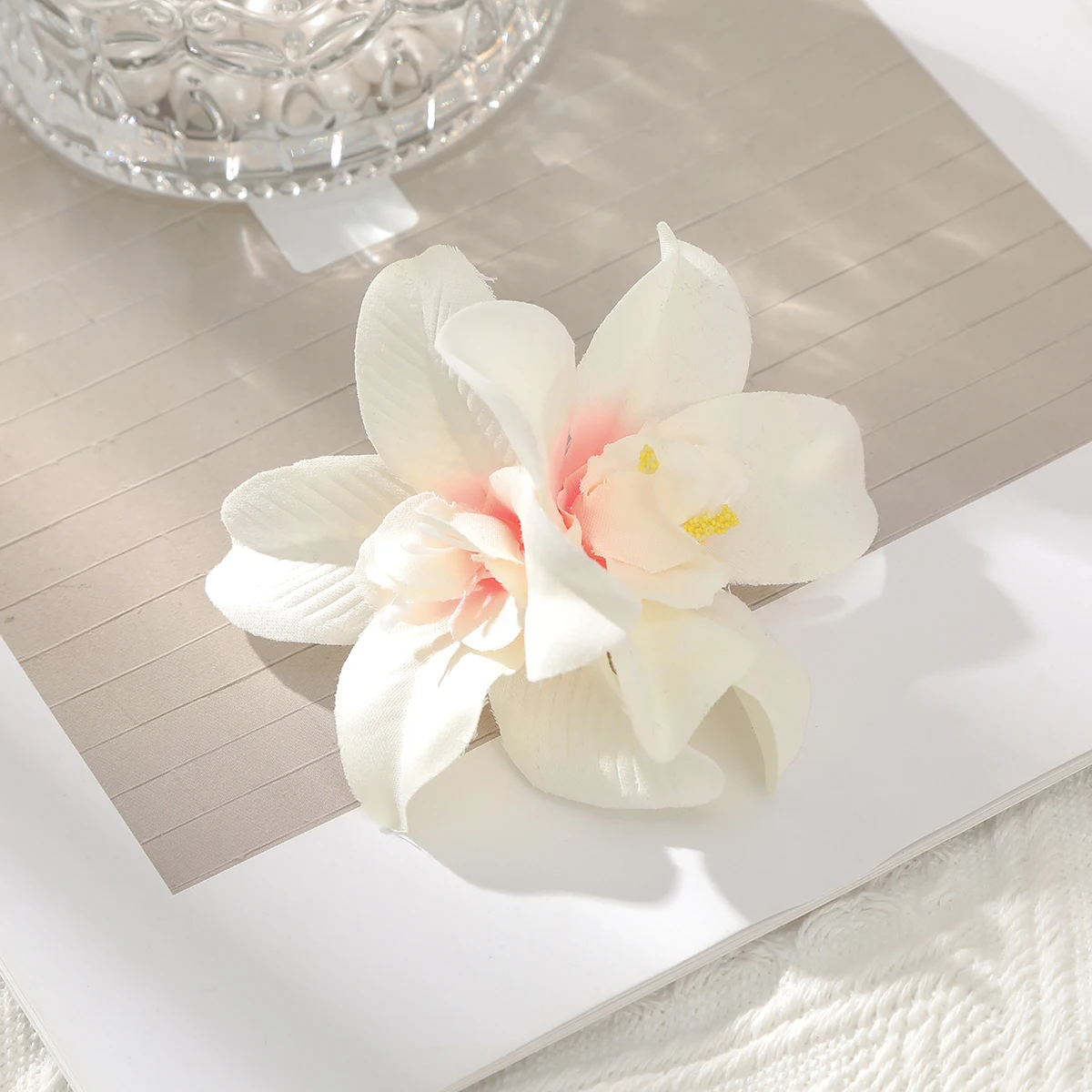 Hawaii Flowers Hairpin Simulated Orchid  Hair Clips Bohemia Bridal Hair Clips Hairpins Barrette For Wedding Hair Accessories