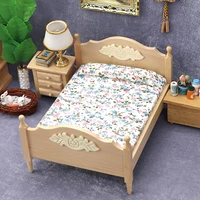 1/12 Dollhouse Metal/Wooden Mini Single/Double Bed Bedroom Furniture Toy Living Room Furniture Model Handmade Toy 2