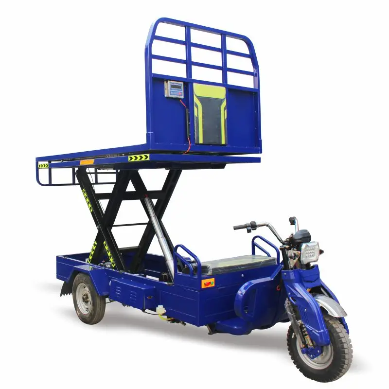 Electric dump truck tricycle Belt scale weighing mini dump cargo tipper truck tricycles for sale