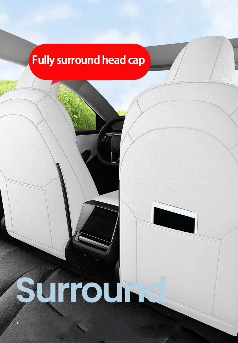 Full Set Seat Covers For Tesla Model Y Juniper 2025 Leather Breathable comfortab