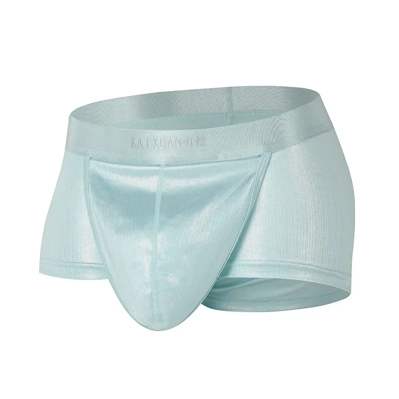 Flash Man Bulge Pouch Breathable Boxers Soft Thin Low Rise Unique Shape Fashion Shorts Lingerie Super Big Panties Underwear New